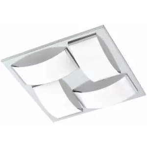 Wall Flush Ceiling Light Colour Chrome Shade White Glass Painted Bulb LED 4x5.4W
