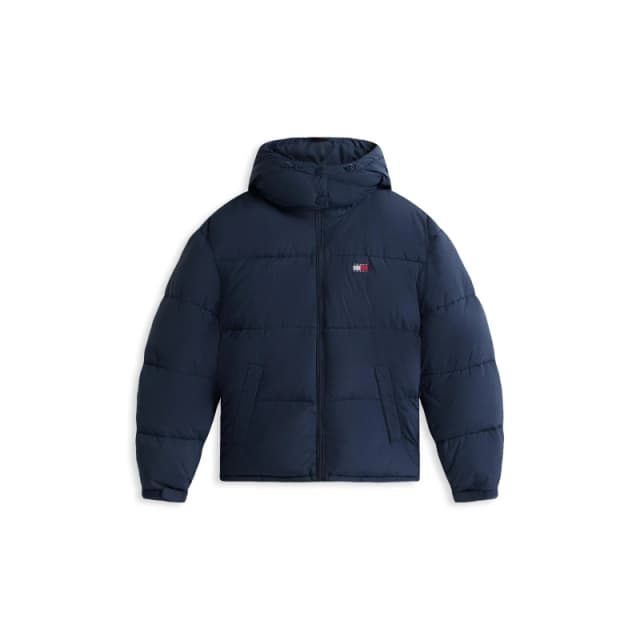 Tommy Jeans Womens Flag Medium Puffer Jacket Dark Night Navy female 8 (XS)