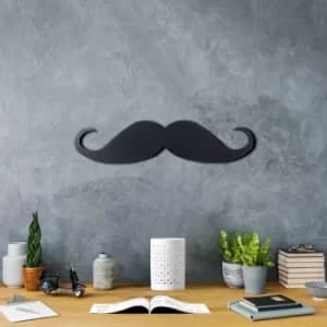 Mustache Black Decorative Metal Wall Accessory