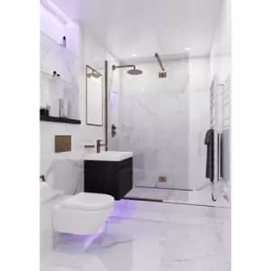 700 x 350mm Bronze Wet Room Screen with Pivot Return Panel- Live Your Colour