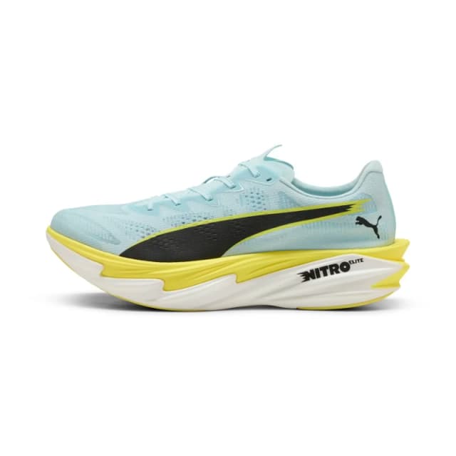 Puma Deviate NITRO Elite 4 Shoes Blue Yellow SS26, Size 46 - EUR