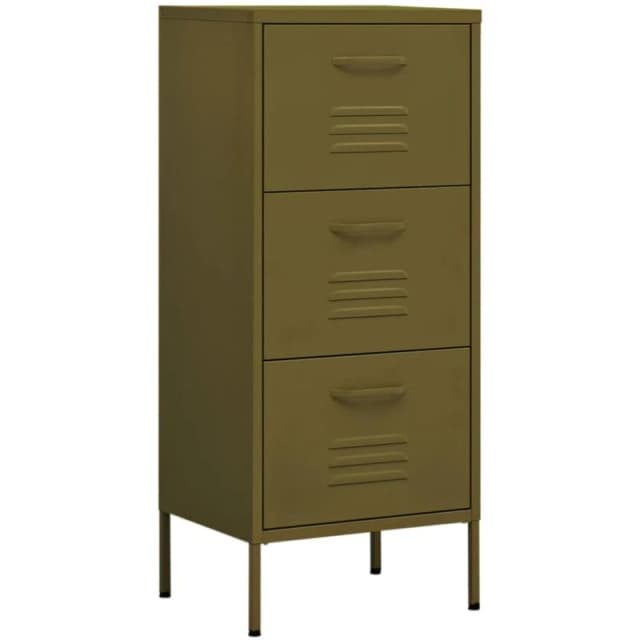 VIDAXL Storage Cabinet Olive Green 42.5x35x101.5cm Steel Vidaxl 8720286564929