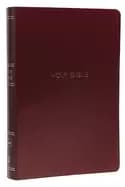 nkjv reference bible center column giant print leather look burgundy red le