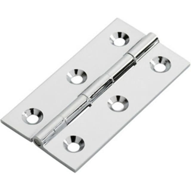 Loops PAIR 64 x 35 x 2mm Cabinet Hinge Polished Chrome Small Cupboard Door Multi