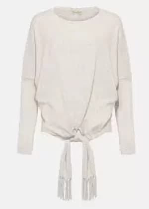 Phase Eight Saffie Scarf Tie Jumper - XS - off white