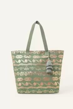 Foil Print Beach Tote Bag