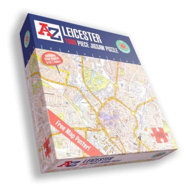 A to Z A to Z Map of Leicester 1000 Piece Jigsaw Puzzle