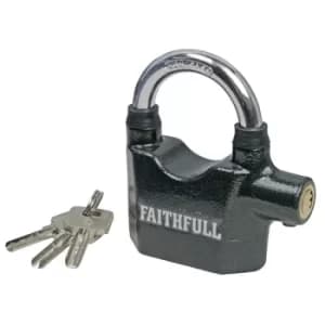 Faithfull FAIPLALARM Padlock with Security Alarm 70mm
