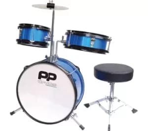 PP DRUMS PP101BL 3 Piece Junior Drum Kit - Blue