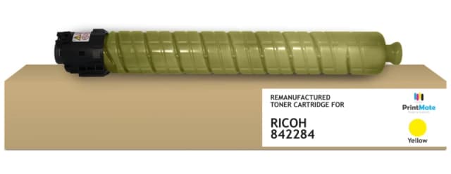 PrintMate RICOH 842284. remanufactured toner. Yellow 22500p