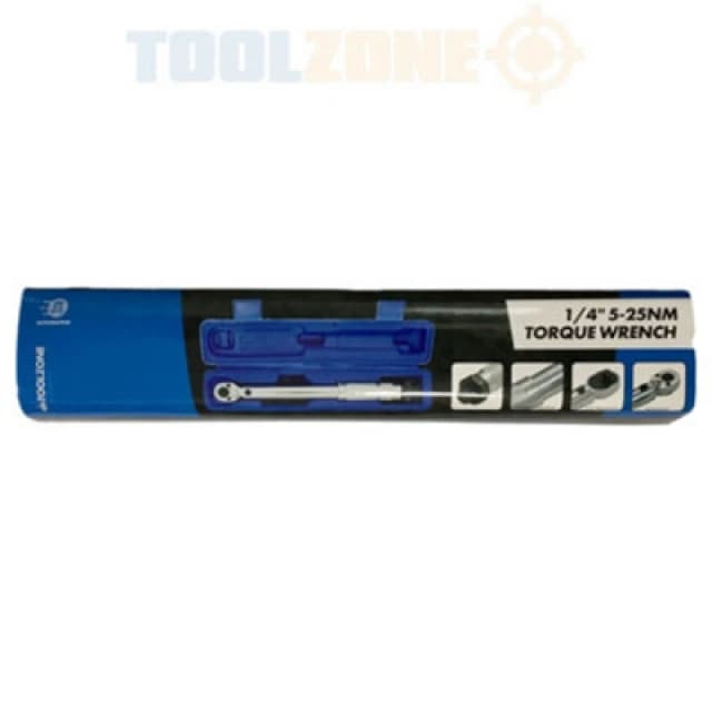Toolzone 1/4" Drive 5/25Nm Torque Wrench KDPSS217