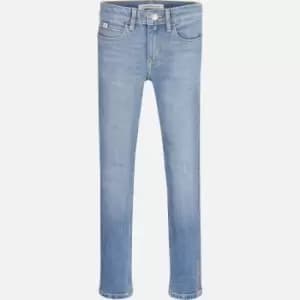 Calvin Klein Girls Skinny Mr Mid Blue Jeans - Mid Blue - 10 Years