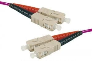 1m Fibre Duplex Om3 50 125 Scsc Purple