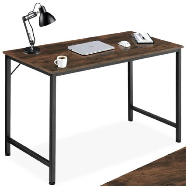 Tectake Desk Jenkins - Computer, Writing, Study Table 120 Cm - Industrial Wood Dark, Rustic