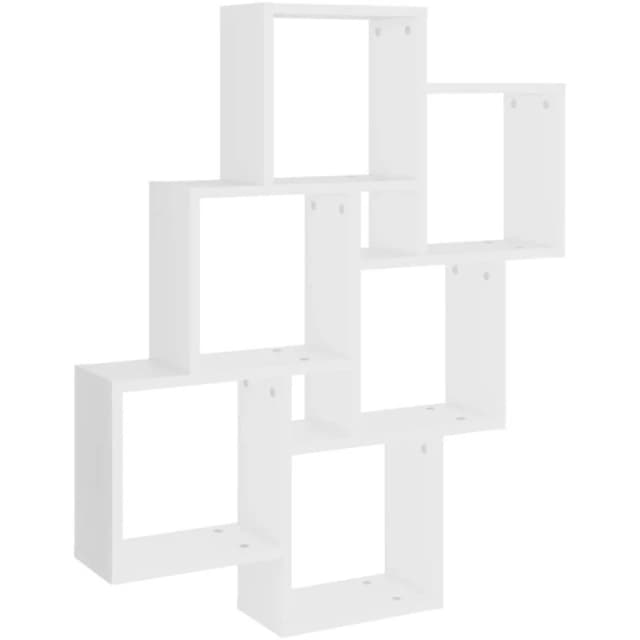 VIDAXL Vidaxl - Wall Cube Shelf White 78x15x93cm Engineered Wood 8720286595879