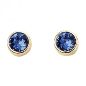September Yellow Gold Plated Birthstone Earrings with Swarovski Crystal E1545