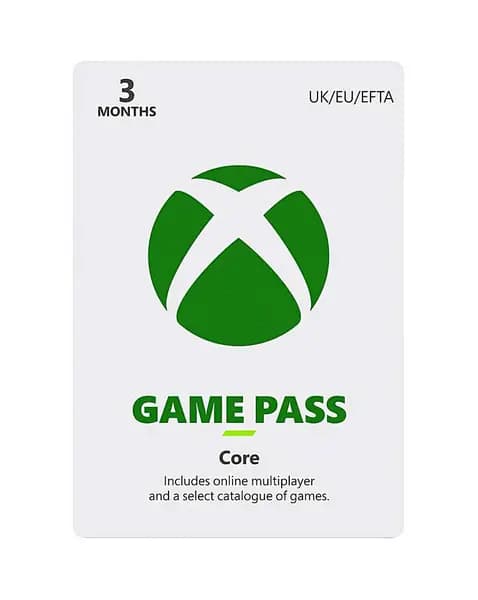 Xbox Xbox Game Pass Core 3 Month Membership WO01901