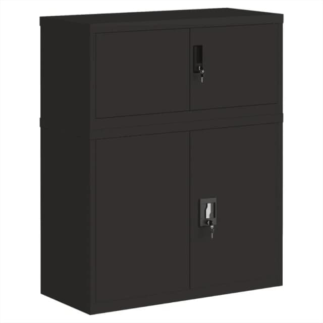 vidaXL File Cabinet Black 90x40x110cm Steel, Black 3188322