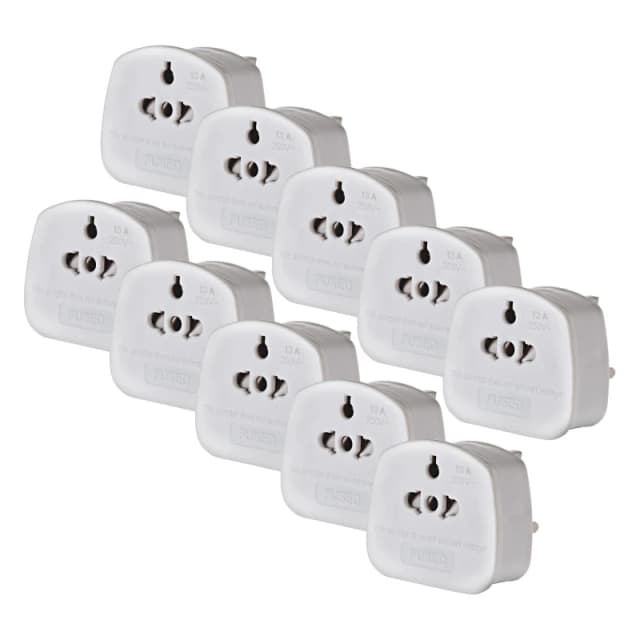 Maplin Worldwide to UK Travel Adapter Plug - Pack of 10