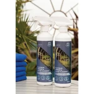 Charles Bentley Glass and Mirror Cleaners Duo with Microfiber Cloths
