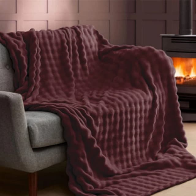 Silentnight Snugsie Bubble Fleece Giant Blanket - Natural 240 X 180Cm