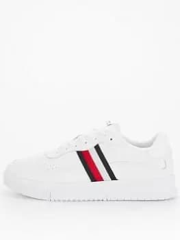 Tommy Hilfiger Supercup Leather Stripes, White, Size 41, Men