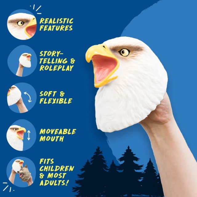 Wild Thingz Hand Puppet - White Eagle Multi unisex