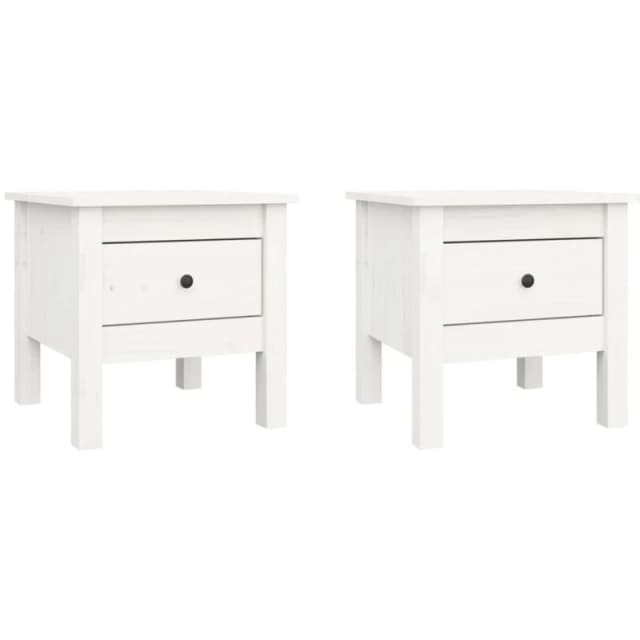 VIDAXL Vidaxl - Side Tables 2 pcs White 40x40x39cm Solid Wood Pine 8720286922781