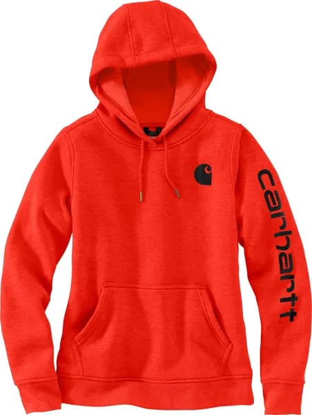 Carhartt Clarksburg Logo Ladies Hoodie, black-red, Size L for Women
