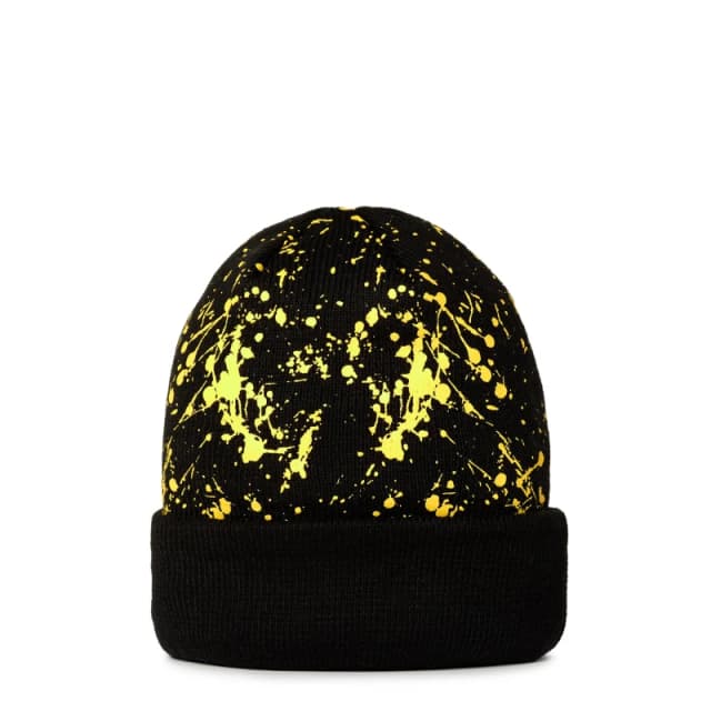 New Era Splatter Beanie Juniors - Black Child