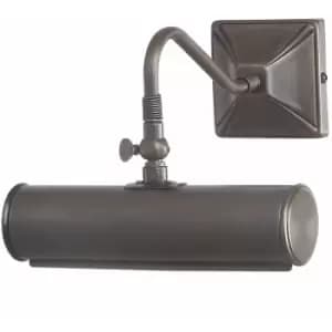 SingleIron Picture Light Screw Effect Wire Binding Dark Bronze LED E14 40W