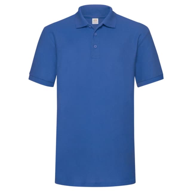 Fruit Of The Loom Fruit of the Loom Men Polycotton Pique Heavy Polo Shirt in Blue Size: Small Blue S Male 5063470305964