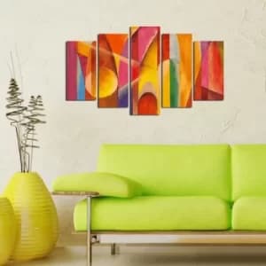 5ABSMDF-23 Multicolor Decorative MDF Painting (5 Pieces)
