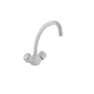 Bristan Value Club Budget Monobloc Sink Mixer Tap 182mm X 215mm White Vacbsnkwht