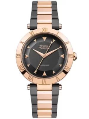 Vivienne Westwood Ladies Montagu Two Colour Rose Gold Plated Black...