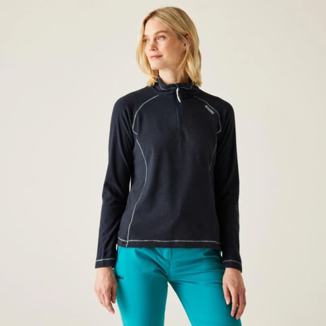 Regatta Womens Montes Half Zip Fleece Navy/Black female 10