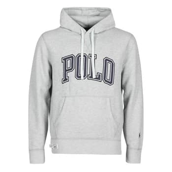 Polo Ralph Lauren SWEATSHIRT CAPUCHE INSCIRPTION POLO ET PONY PLAYER SUR LA MANCHE mens Sweatshirt in Grey - Sizes EU S,EU M,EU L,EU XL,EU XS