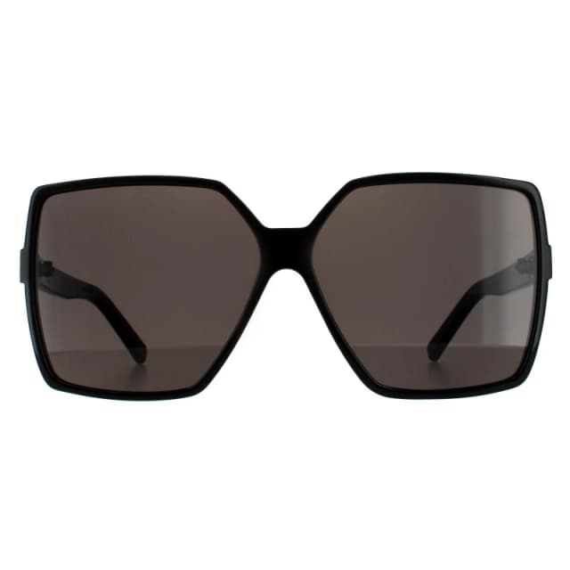 Saint Laurent Square Black Grey Sunglasses Black female