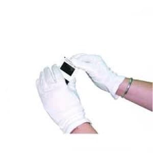 White Knitted Cotton Large Gloves (Pack of 10) GI/NCME