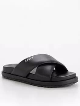 Levis Levis Lydia Crossover Sandal - Black, Size 4, Women