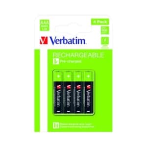 Verbatim AAA Rechargeable Batteries (Pack of 4) 49514