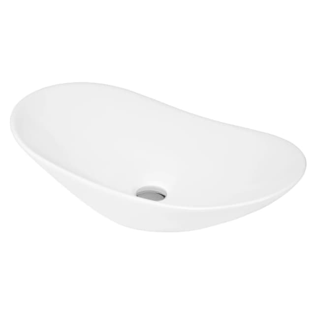 Balterley Oval Ceramic Countertop Vessel without Overflow 615mm White