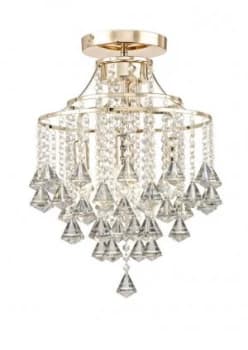 Semi Flush Ceiling 4 Light E14 French Gold, Crystal