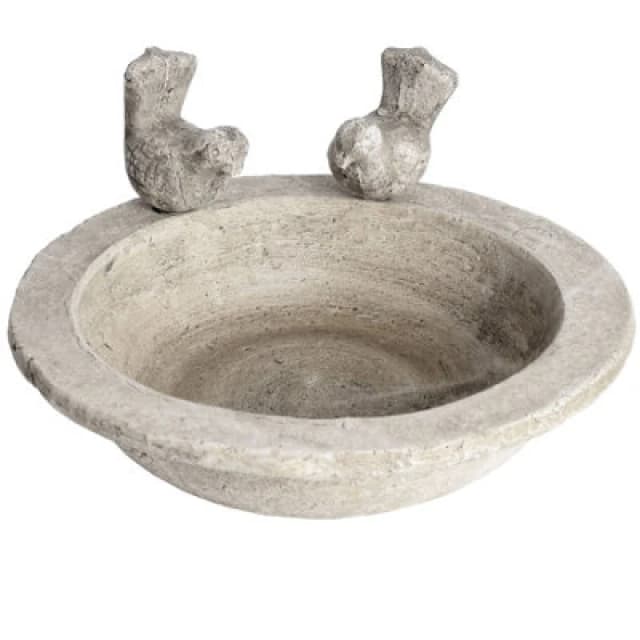 Hill Interiors UK Homeliving Stone Effect Bird Bath Small