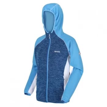 Regatta Walbury Full Zip Hooded Fleece - DkDen/BluAst