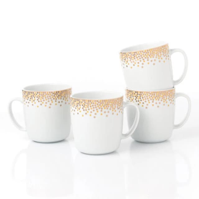 Sparkling Ceramic Mug Set (4-Pack)