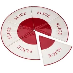 Premier Housewares Hollywood Pizza Slice Plates - Set of 6