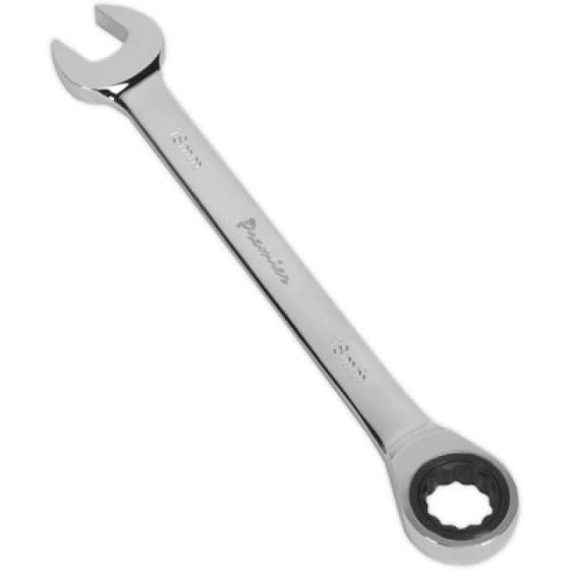 Loops 18mm Ratchet Combination Spanner - Chrome Vanadium Steel - 72 Tooth Ratchet Ring Metallics