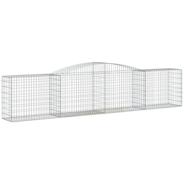 VIDAXL Arched Gabion Basket 400x50x80/100cm Galvanised Iron Vidaxl 8720845651978