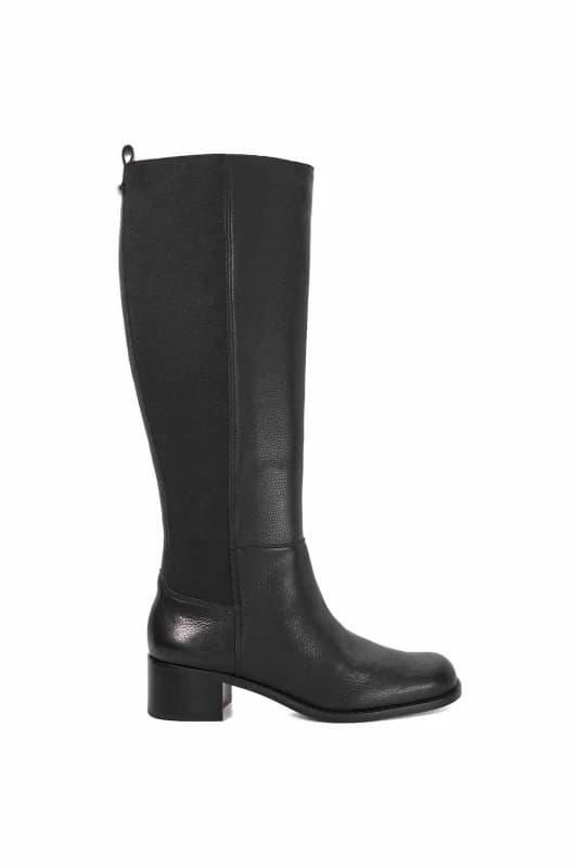 Dune London Womens Turner Knee High Boots Black Leather female 3 (36)